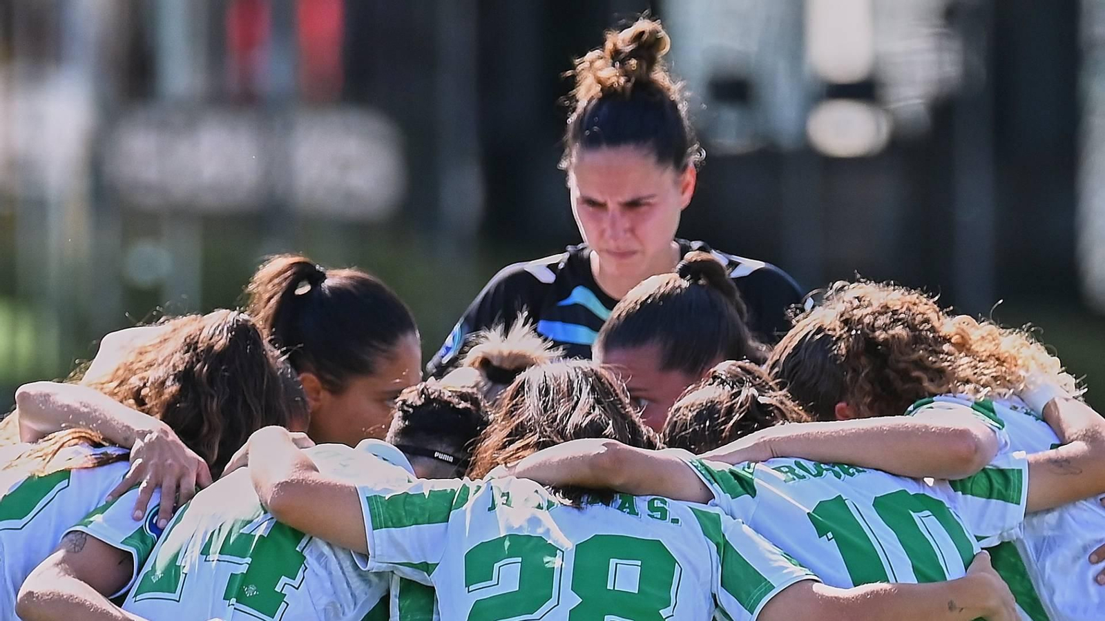 Las jugadoras del Betis Féminas antes de un partido