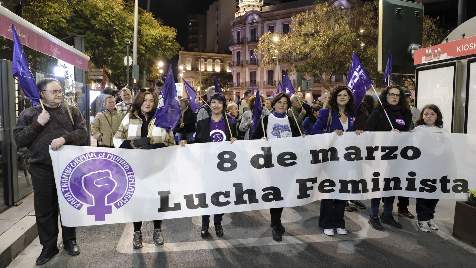 Imágenes de las manifestaciones por el Día de la Mujer en Almería