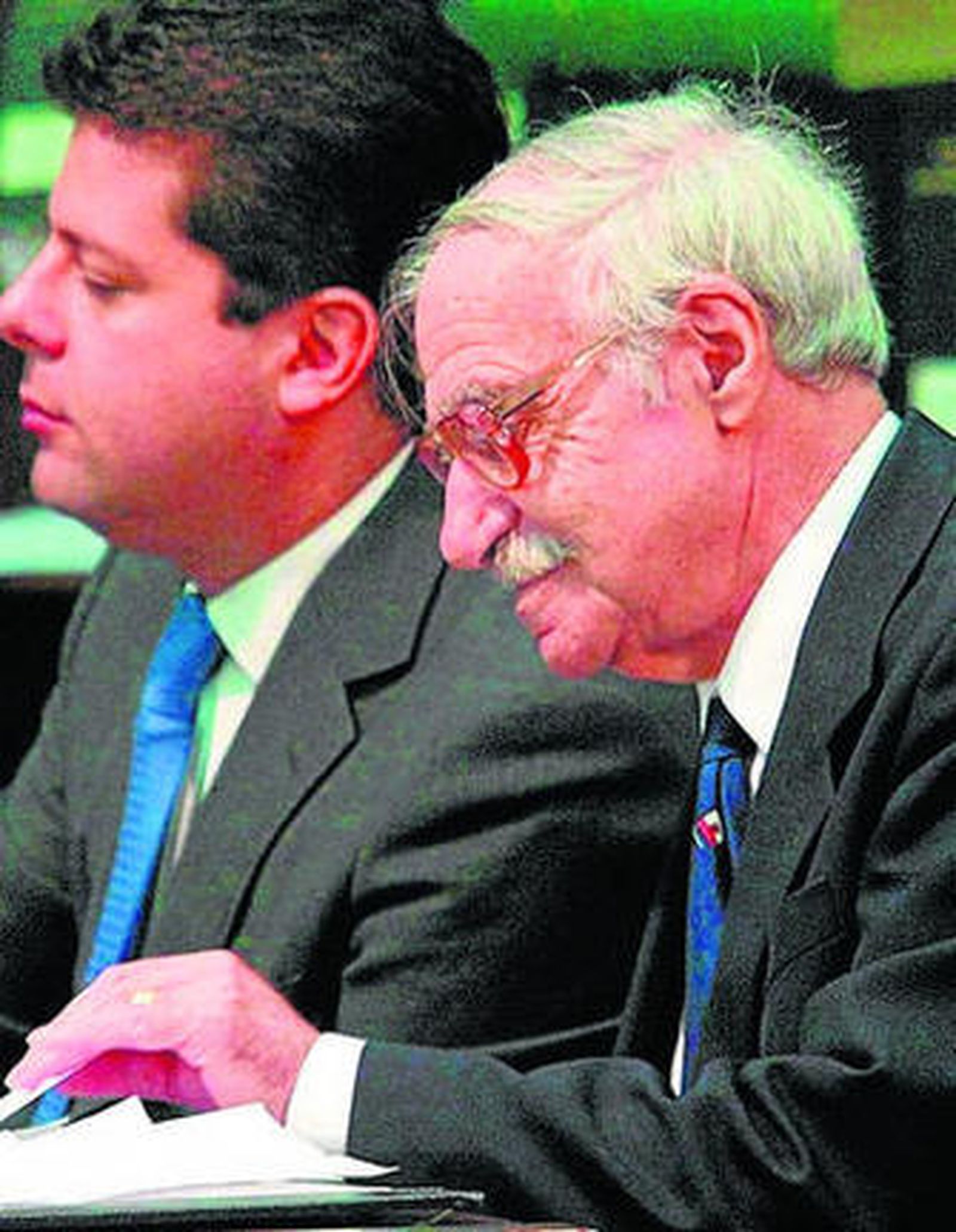 Imagen de los socialistas Fabian Picardo y Joe Bossano.