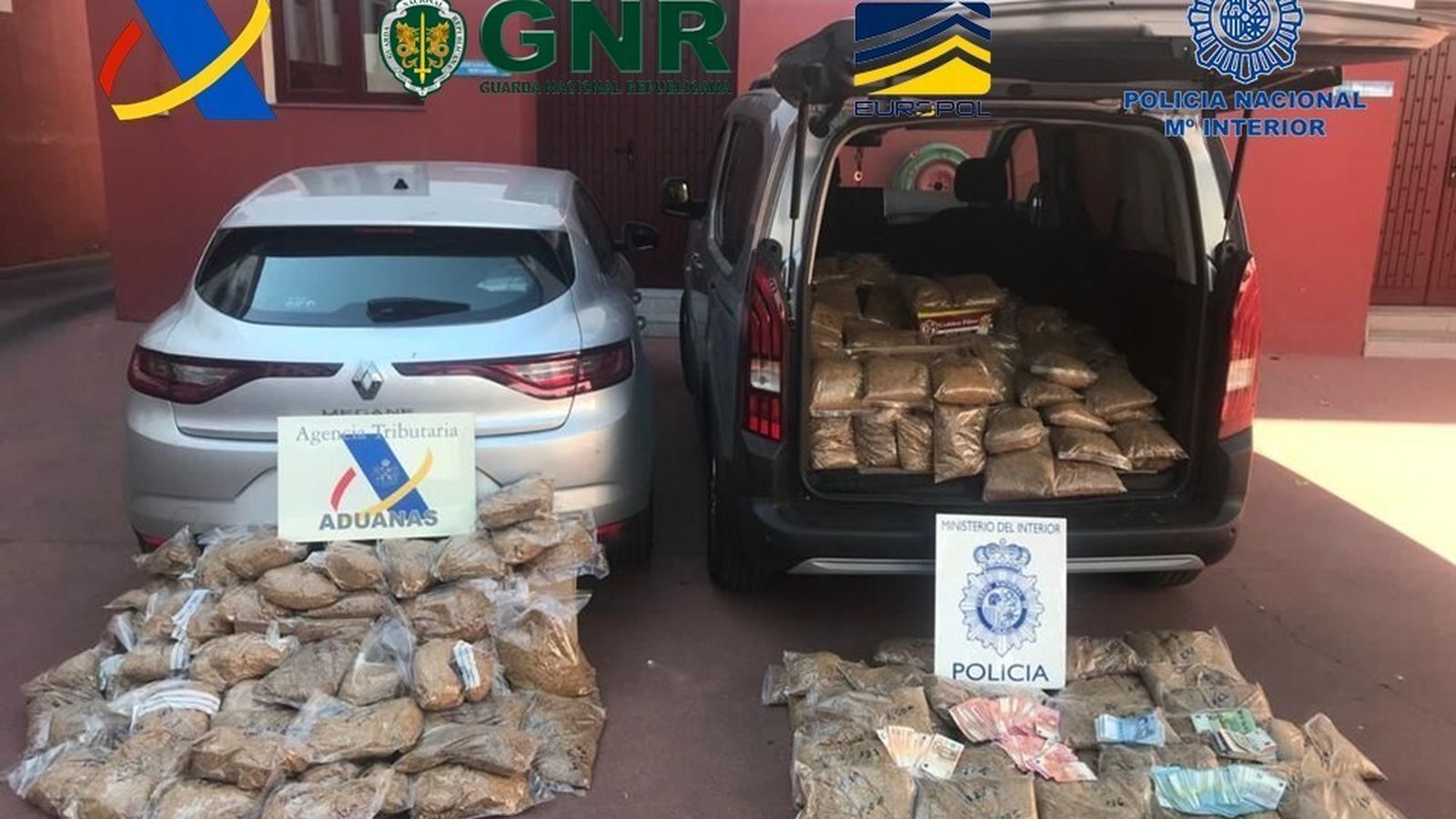 Picadura de tabaco incautada