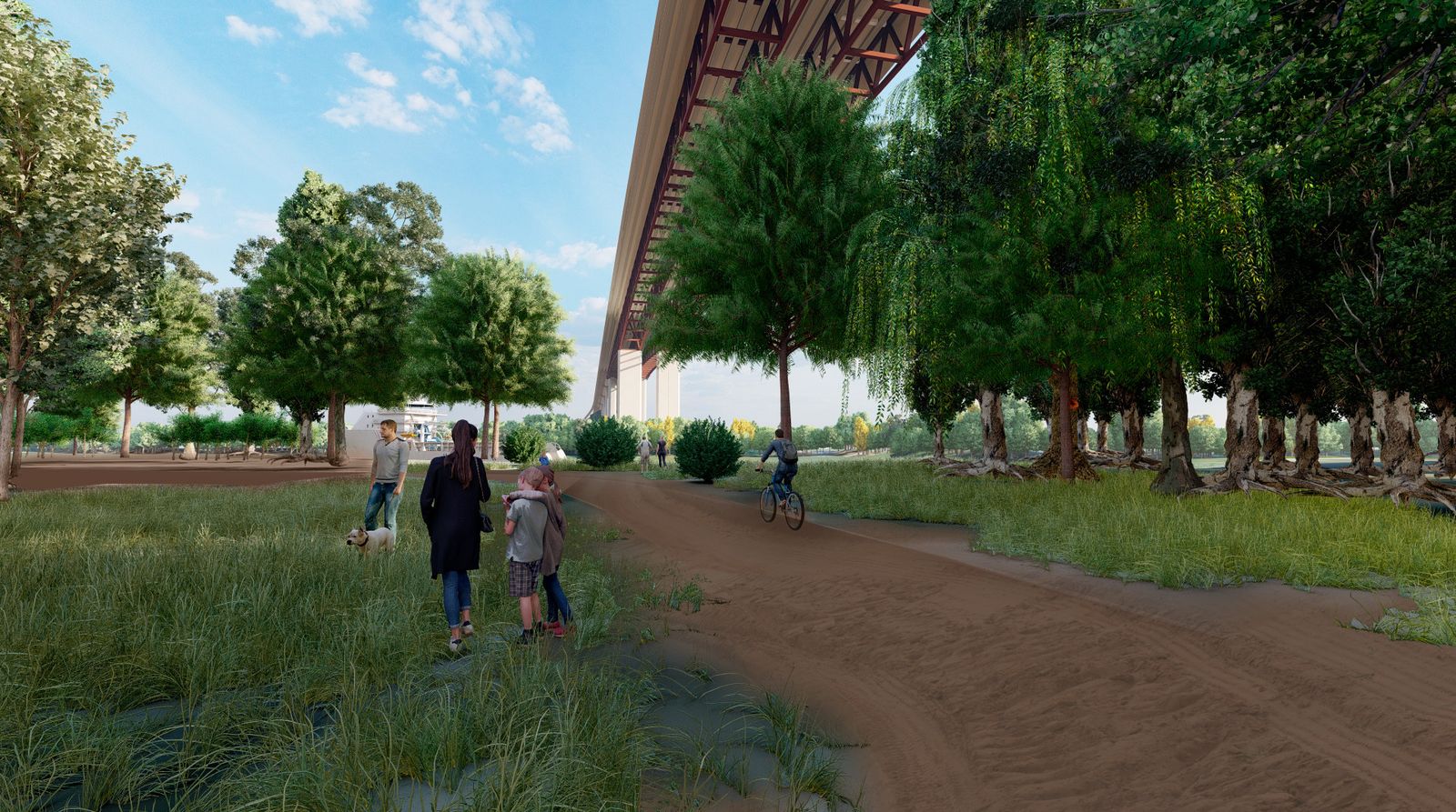 Recreación del puente de la SE-40 que unirá Sevilla con Coria del Río