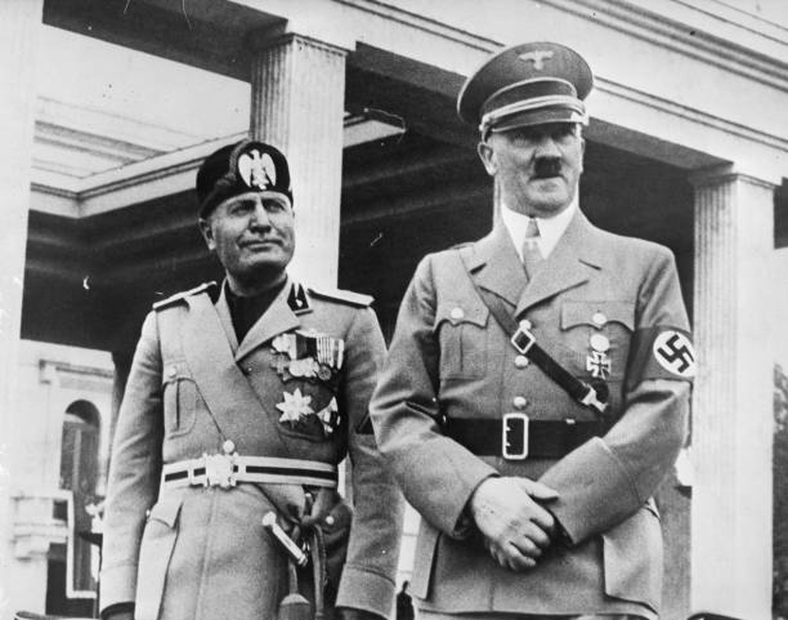 Septiembre de 1937, Mussolini y Hitler.