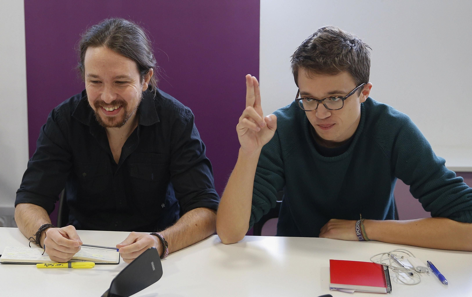 Pablo iglesias e Íñigo Errejón.