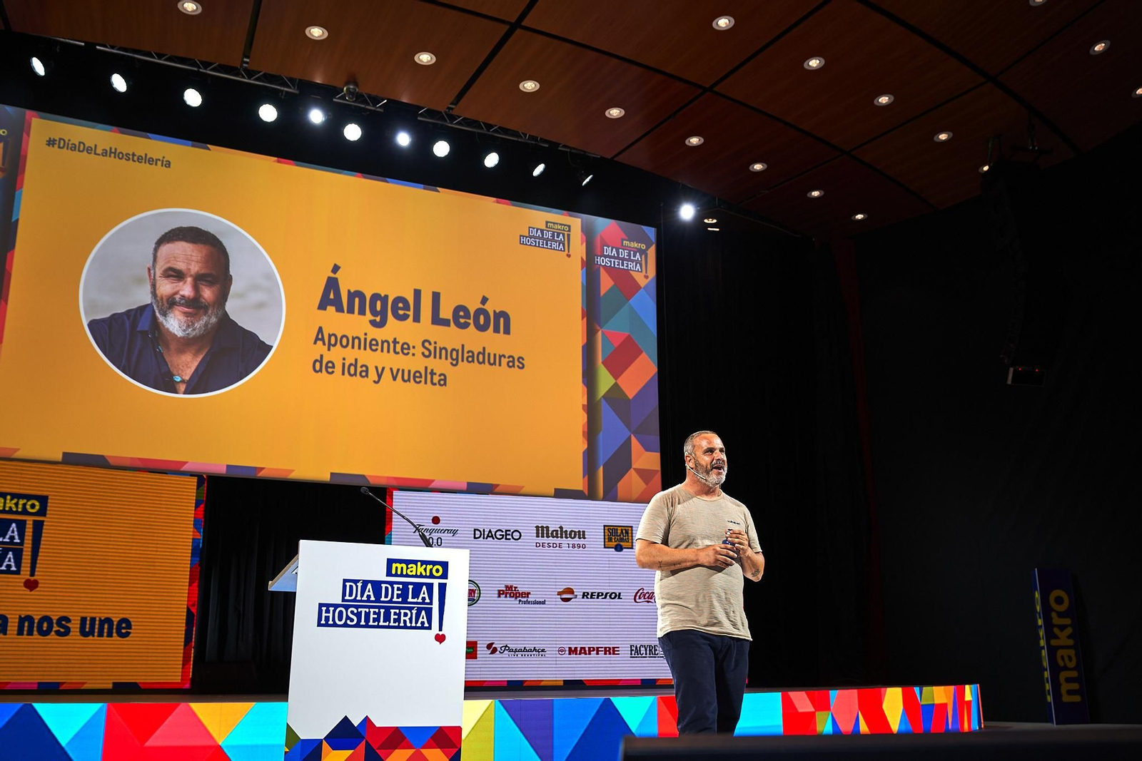 Ángel León, chef de Aponiente, en el acto del Día de la Hostelería de Makro.