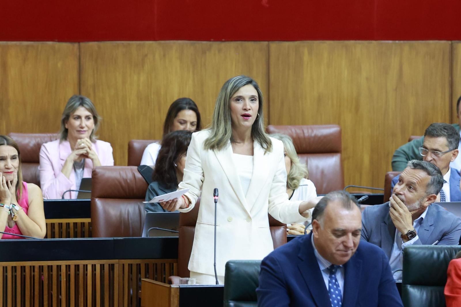 La portavoz del PSOE en el Parlamento andaluz, María Márquez.