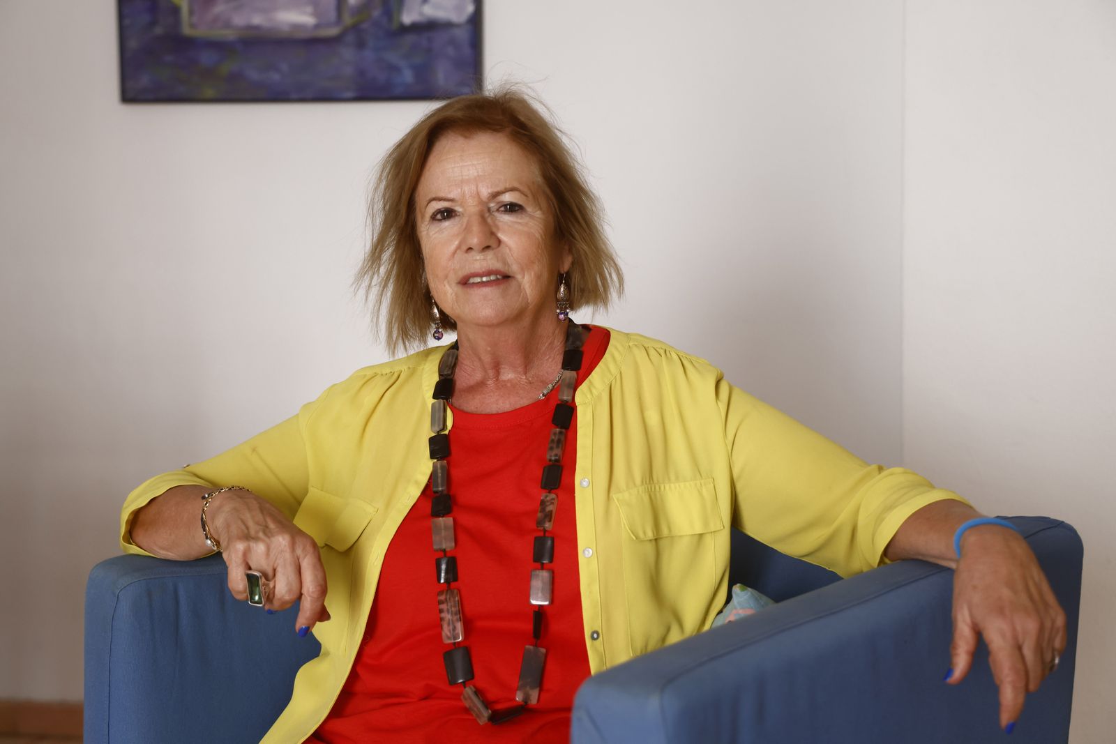 La historiadora Ricarda López en su casa de Sevilla.