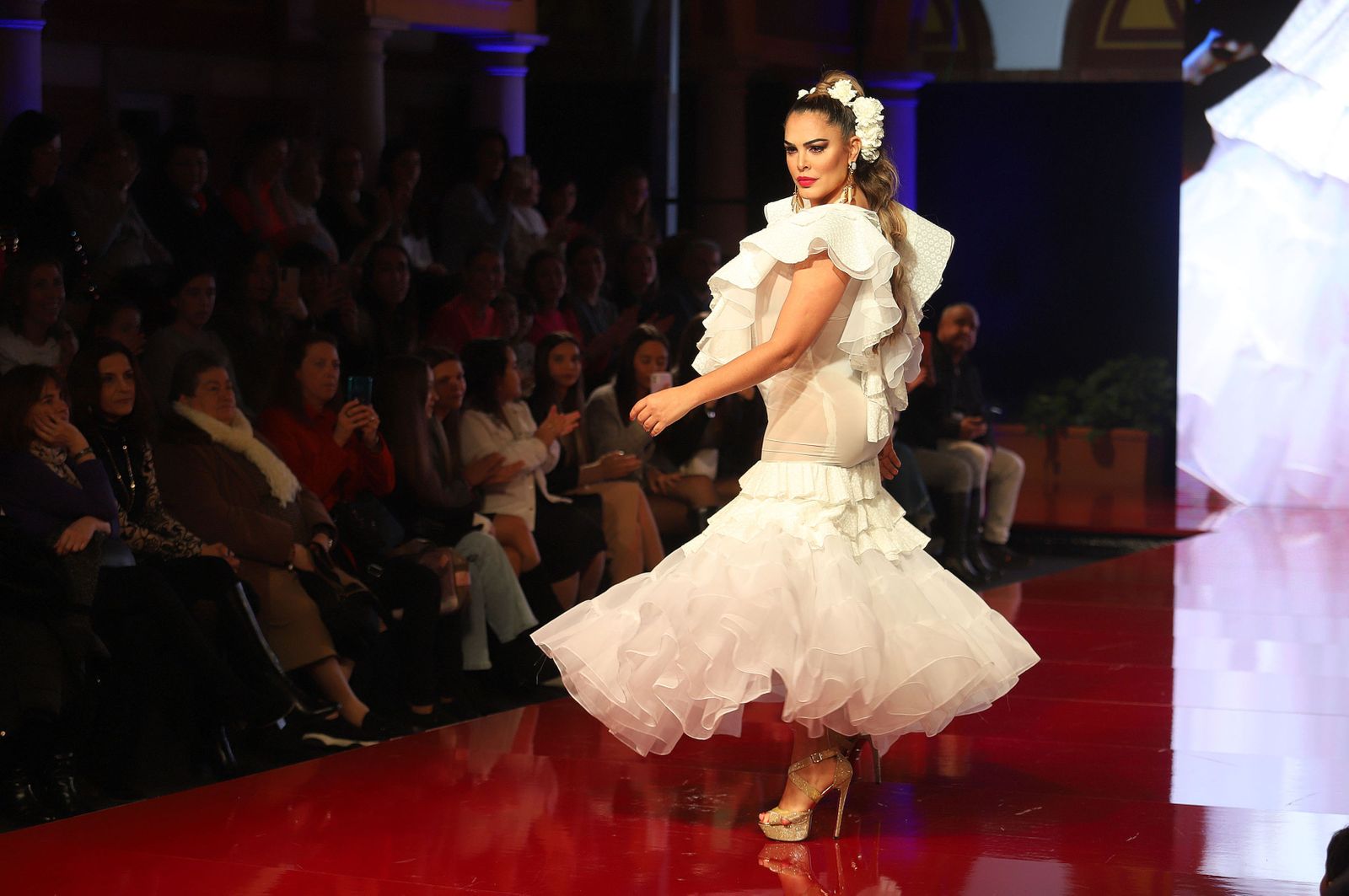 Huelva Flamenca 2023. Imágenes de la pasarela de moda flamenca de la modista Adelina Infante