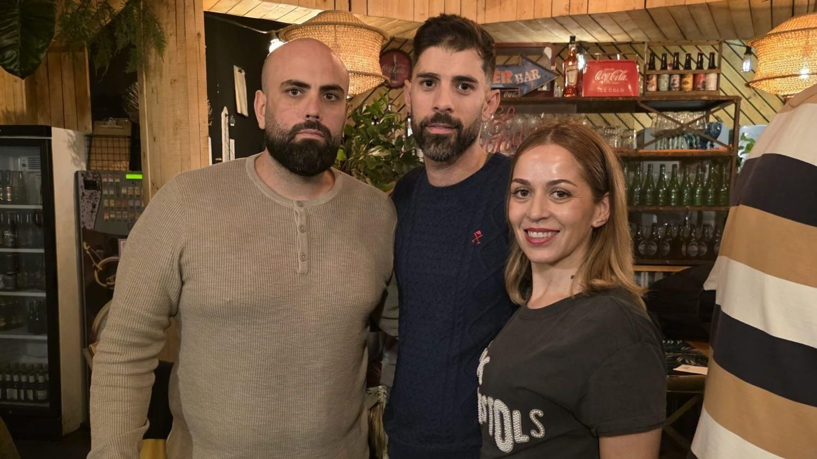 De izquierda a derecha: Cristian Puebla, Daniel Nieto y Soledad Díaz, durante la celebración de los diez años.