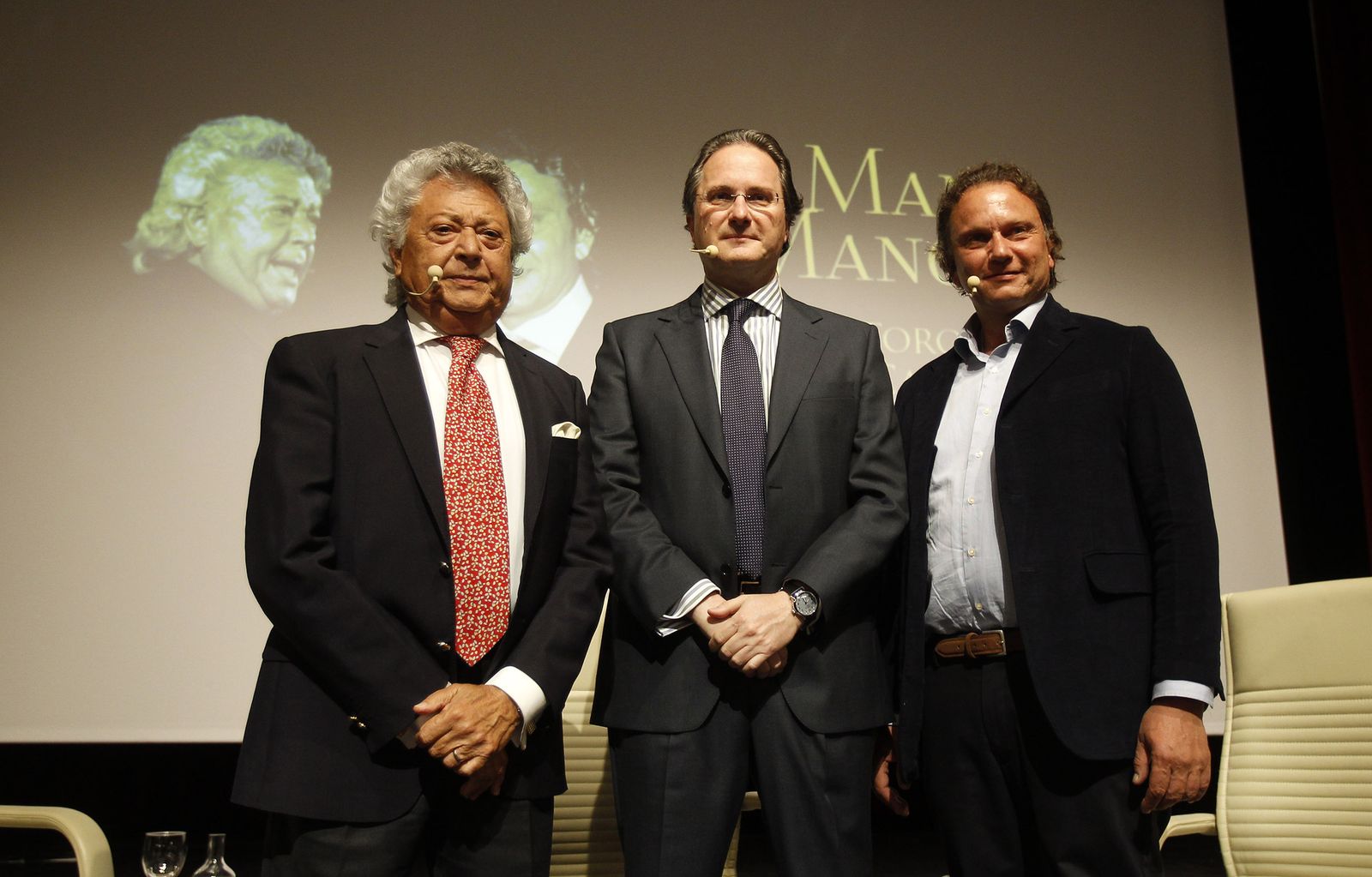Pansequito, José Enrique Moreno y Julio Aparicio, antes del encuentro.