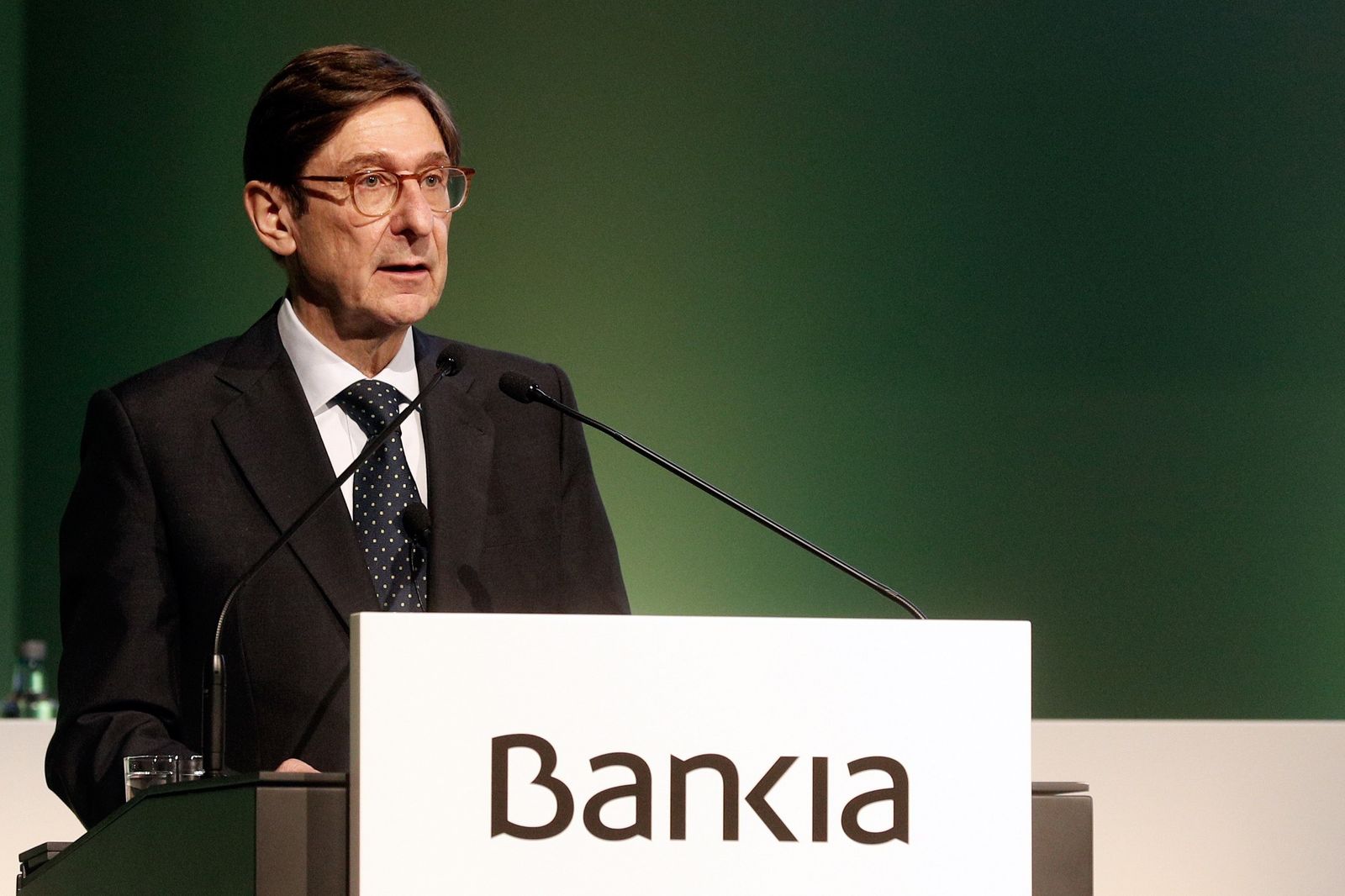José Ignacio Goirigolzarri en la junta de accionistas de Bankia, en Valencia.