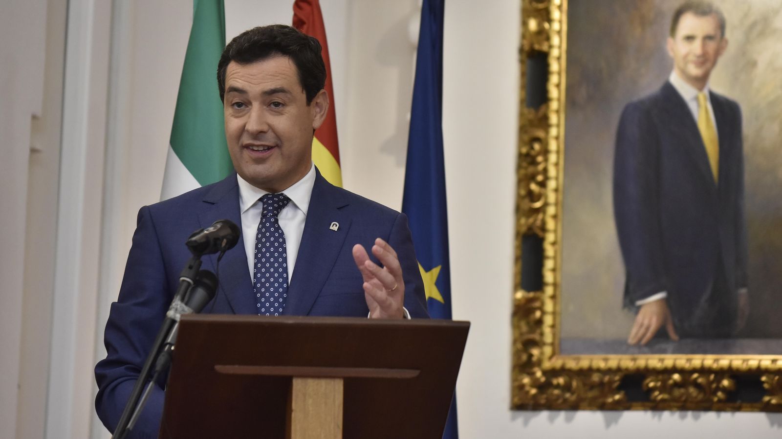Juan Manuel Moreno, presidente de la Junta de Andalucía.