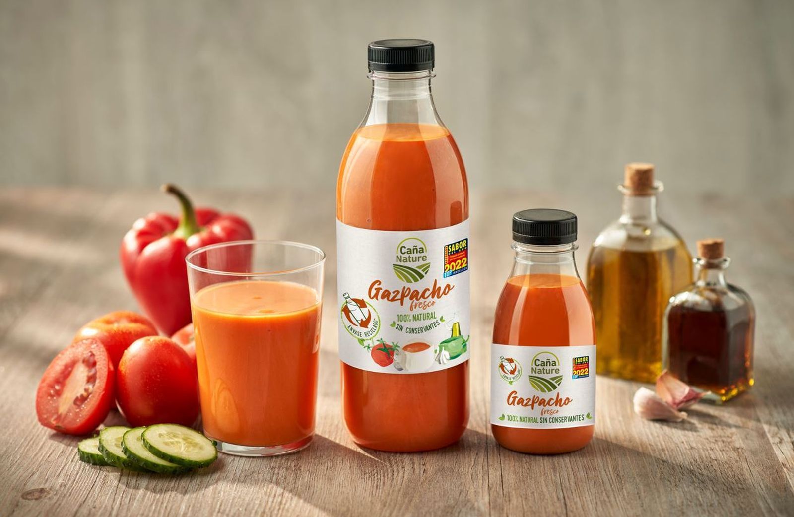 Este gazpacho se elabora con productos frescos de la Costa de Granada.