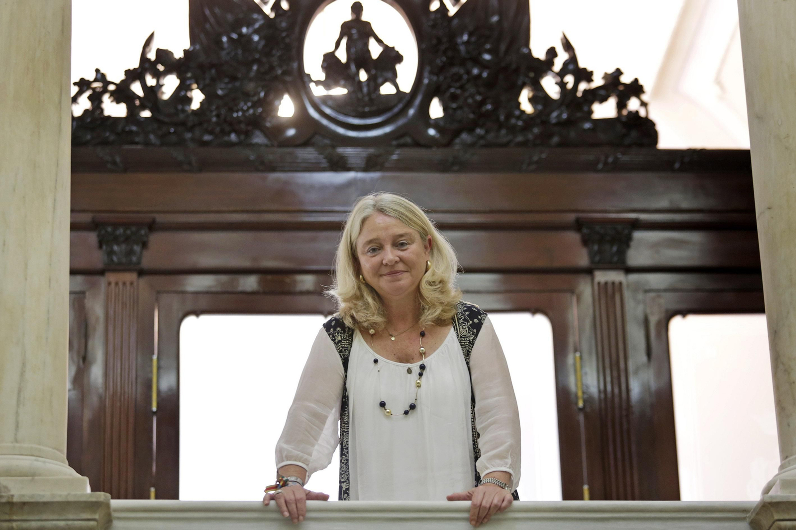 Mercedes Colombo, ayer en el Ayuntamiento de Cádiz.