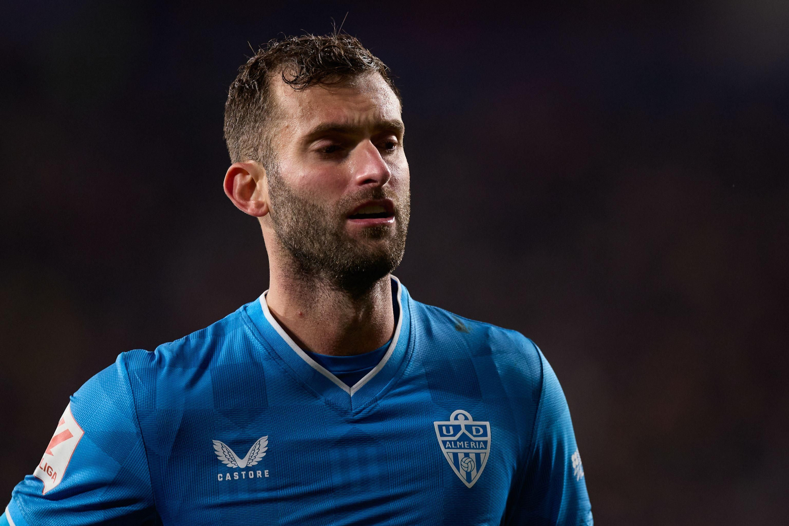 Leo Baptistao en el encuentro de este pasado jueves en El Sadar.