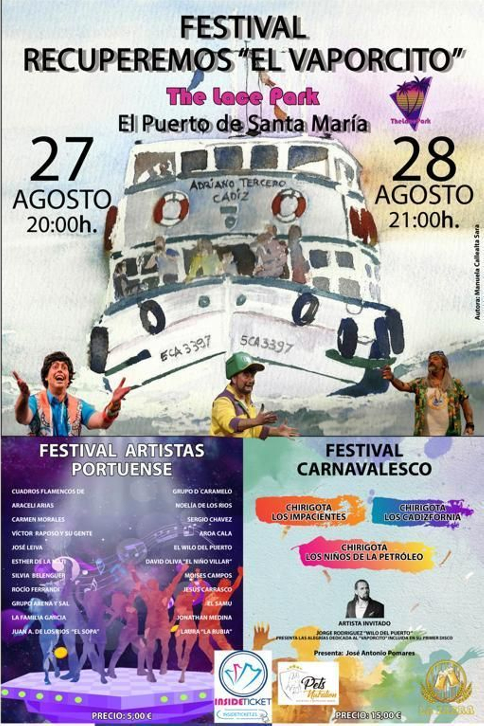 Cartel anunciador de los eventos.