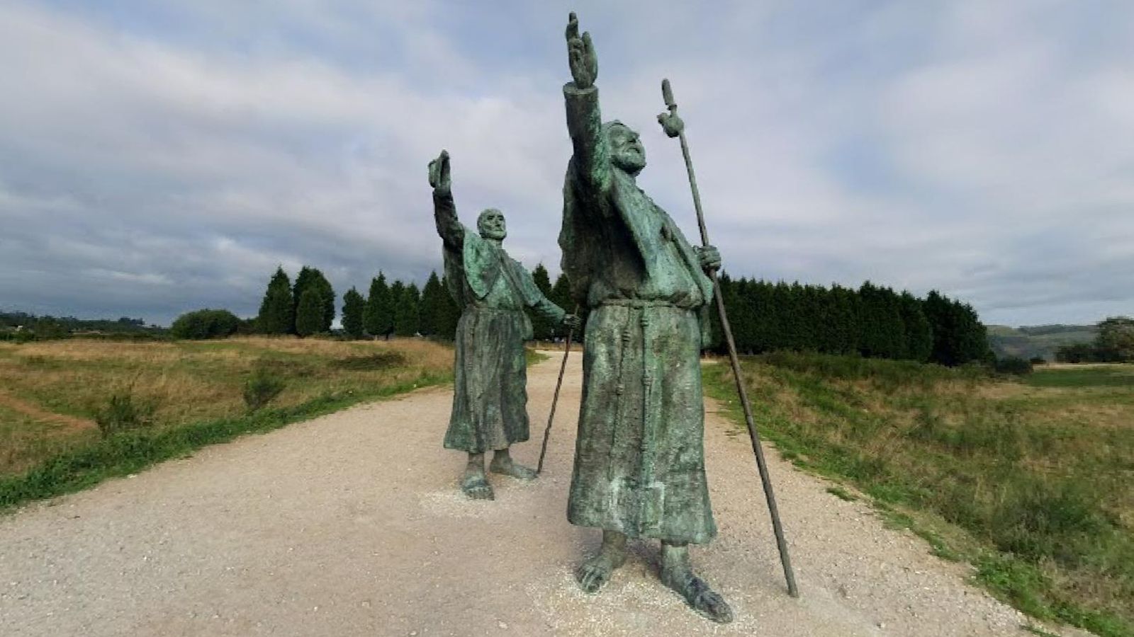 Estatua al Peregrino, en el Monte do Gozo.