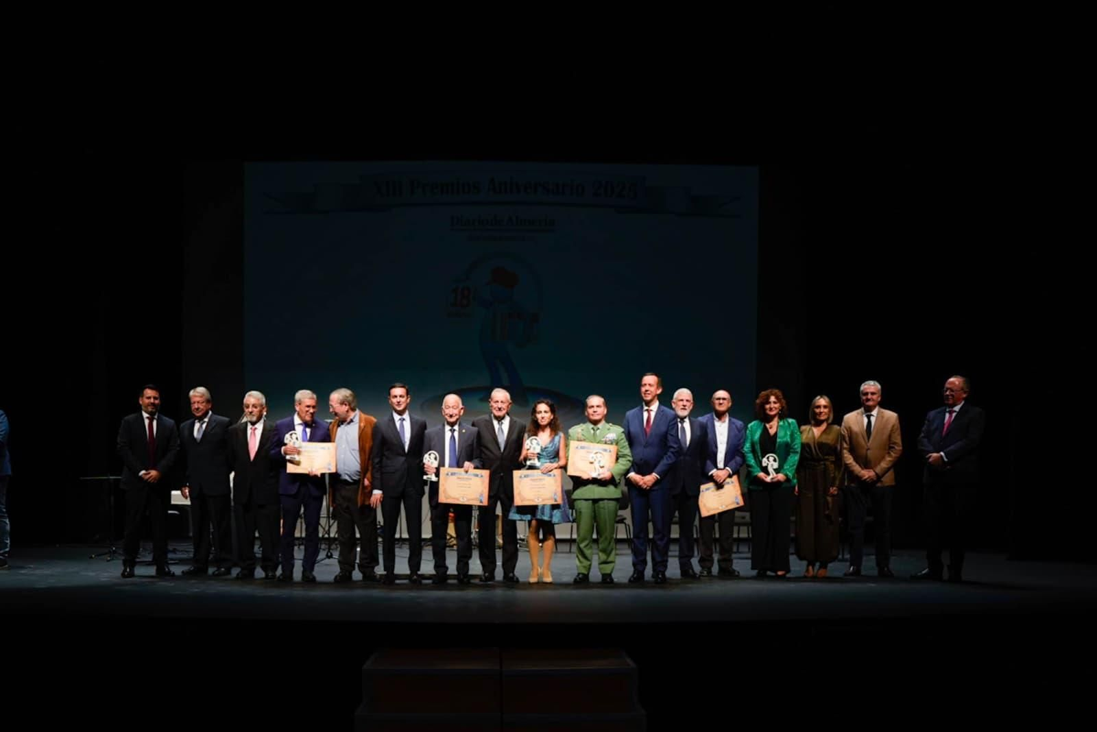 Los galardonados con los XIII Premios Diario de Almería.