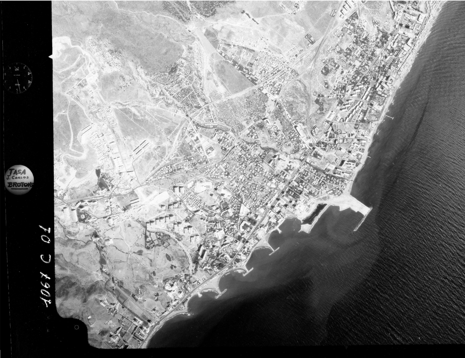 Vista aérea de Benalmádena en 1977 Vista aérea de Benalmádena en 1977
