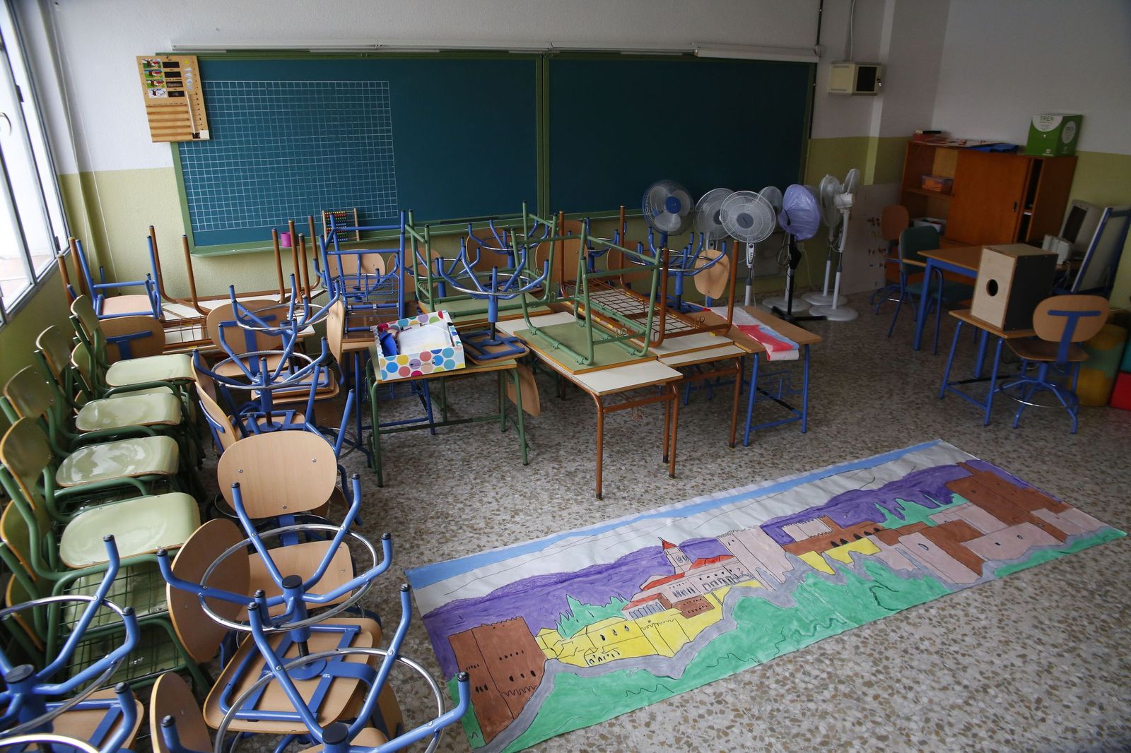 Imagen de archivo del aula de un colegio.