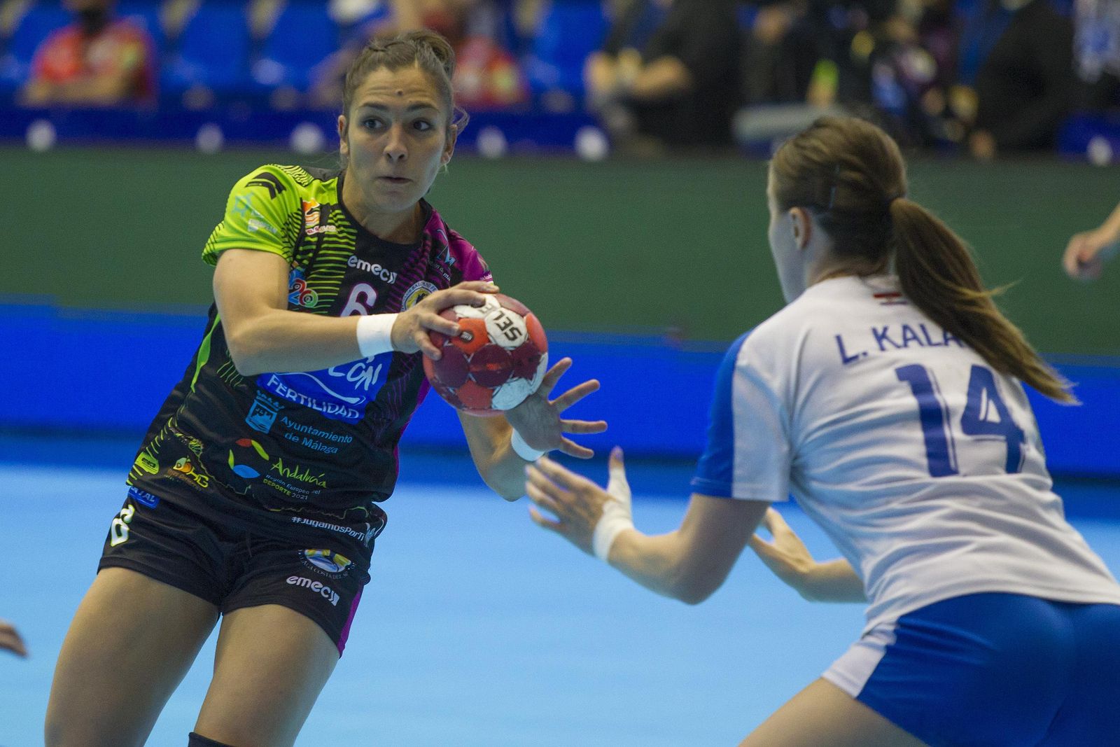 Estela Doiro, durante la final ante el Lokomotiv Zagreb.