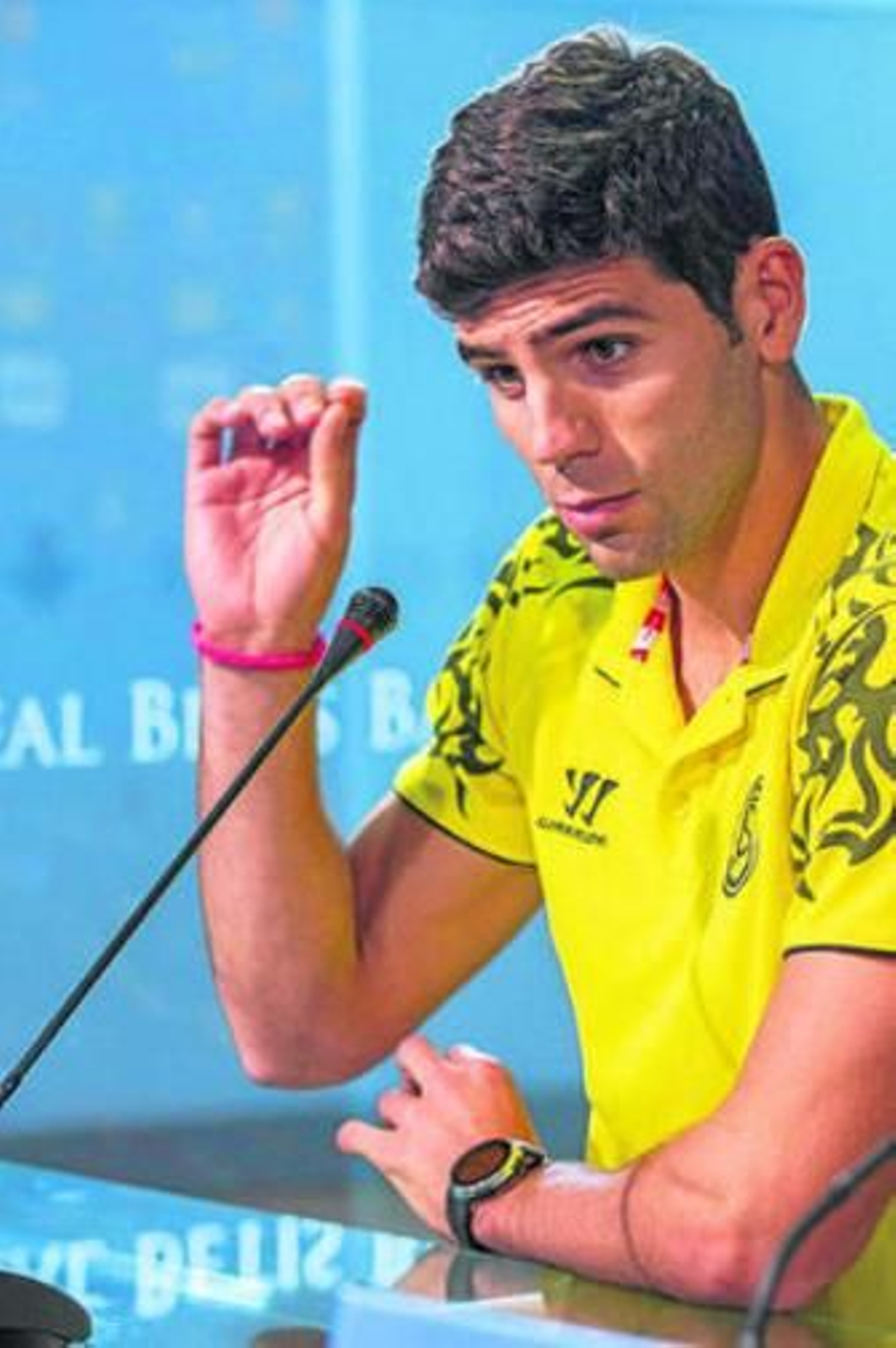 Fazio atiende a la prensa en el Juventus Stadium, la víspera de la final.