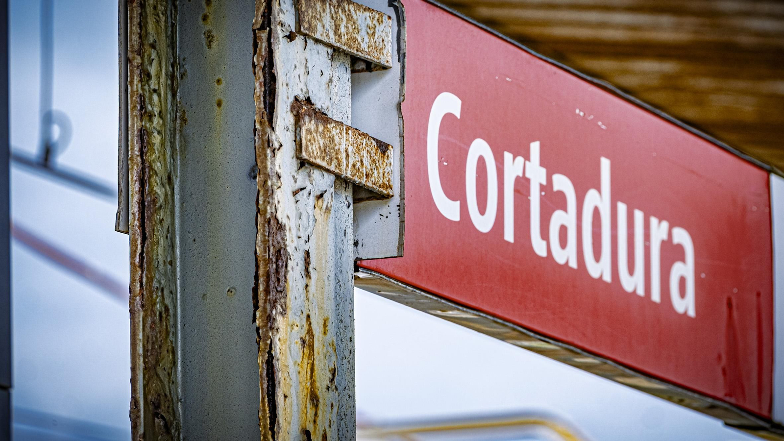 Imagen del estado de la estación de trenes en Cortadura
