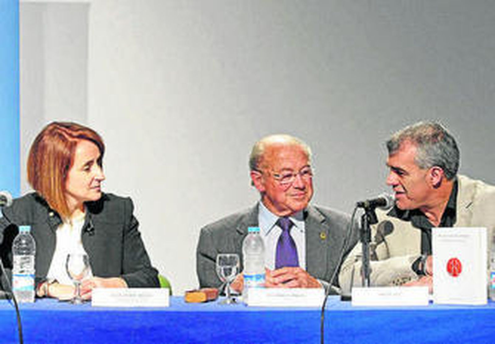 Pilar Pintor, Luis Martín y Miguel Vega, ayer en la presentación.
