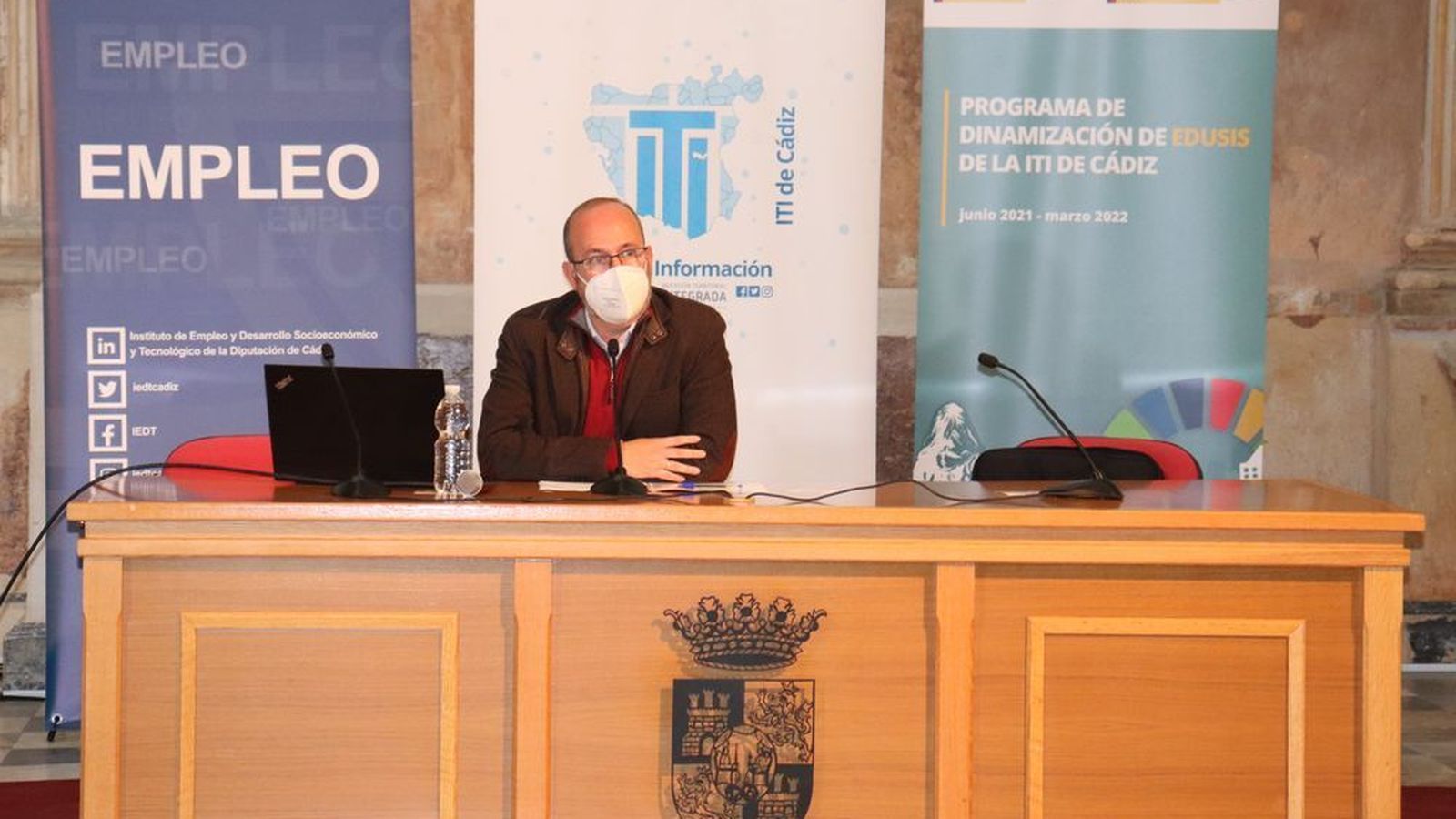 Manuel Izco en la presentación de la EDUSI de Puerto Real