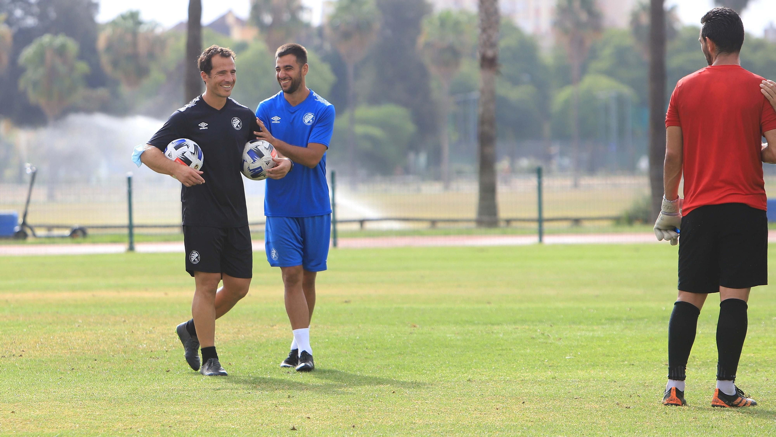 Bruno Herrero, en un entrenamiento de la pasada temporada en el Pepe Ravelo.