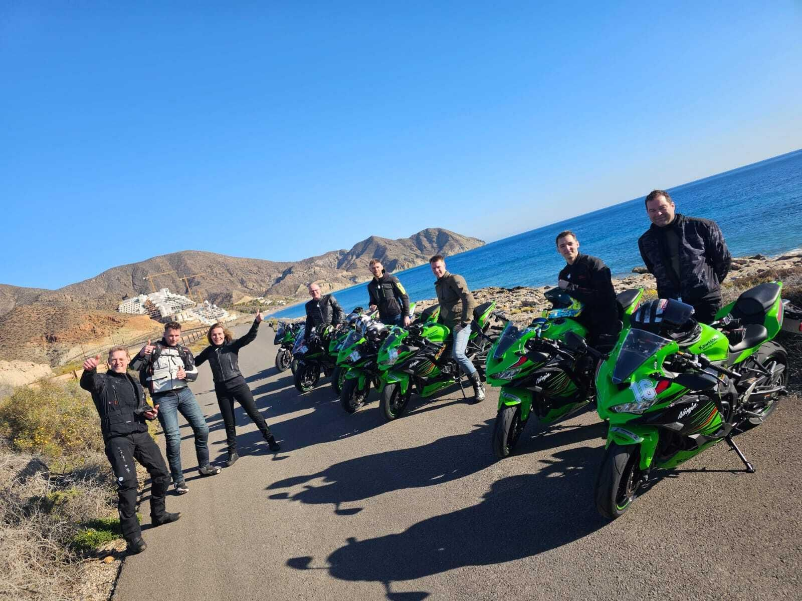 Las imágenes de las motos Kawasaki en Mojácar