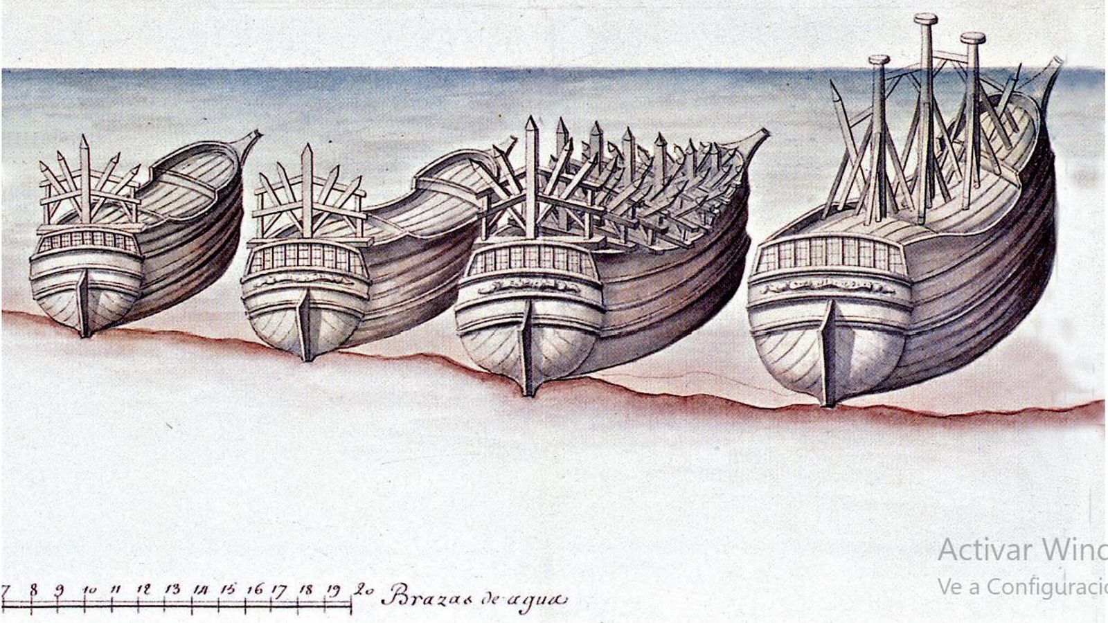 Proyectos de construcción de buques de guerra para el Gran Asedio de Gibraltar entre 1779 y 1782.