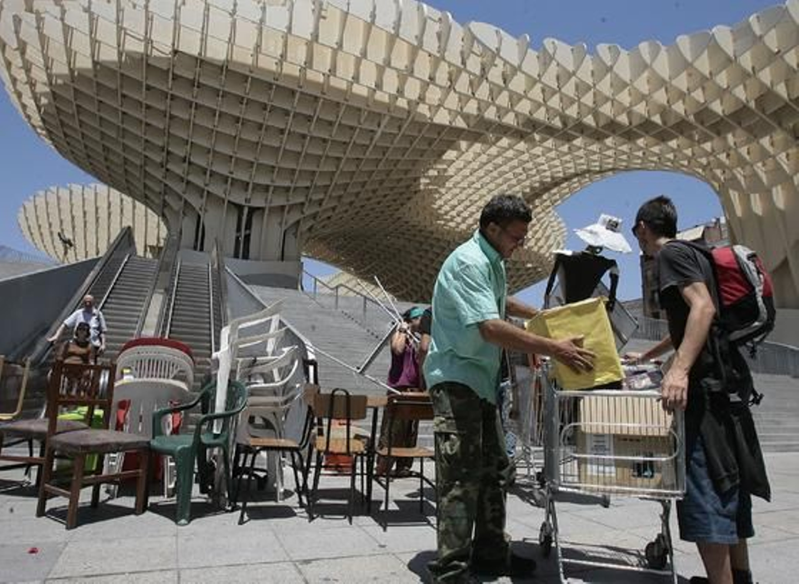 Desalojo en las 'setas'