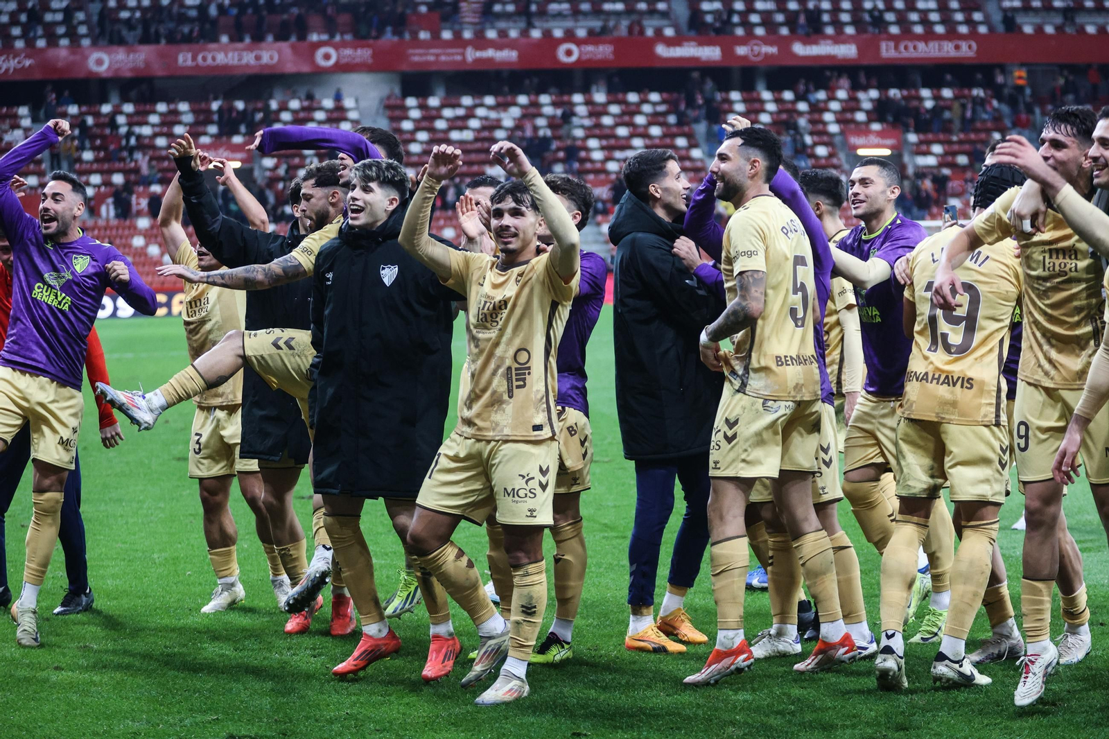Celebración tras el partido.