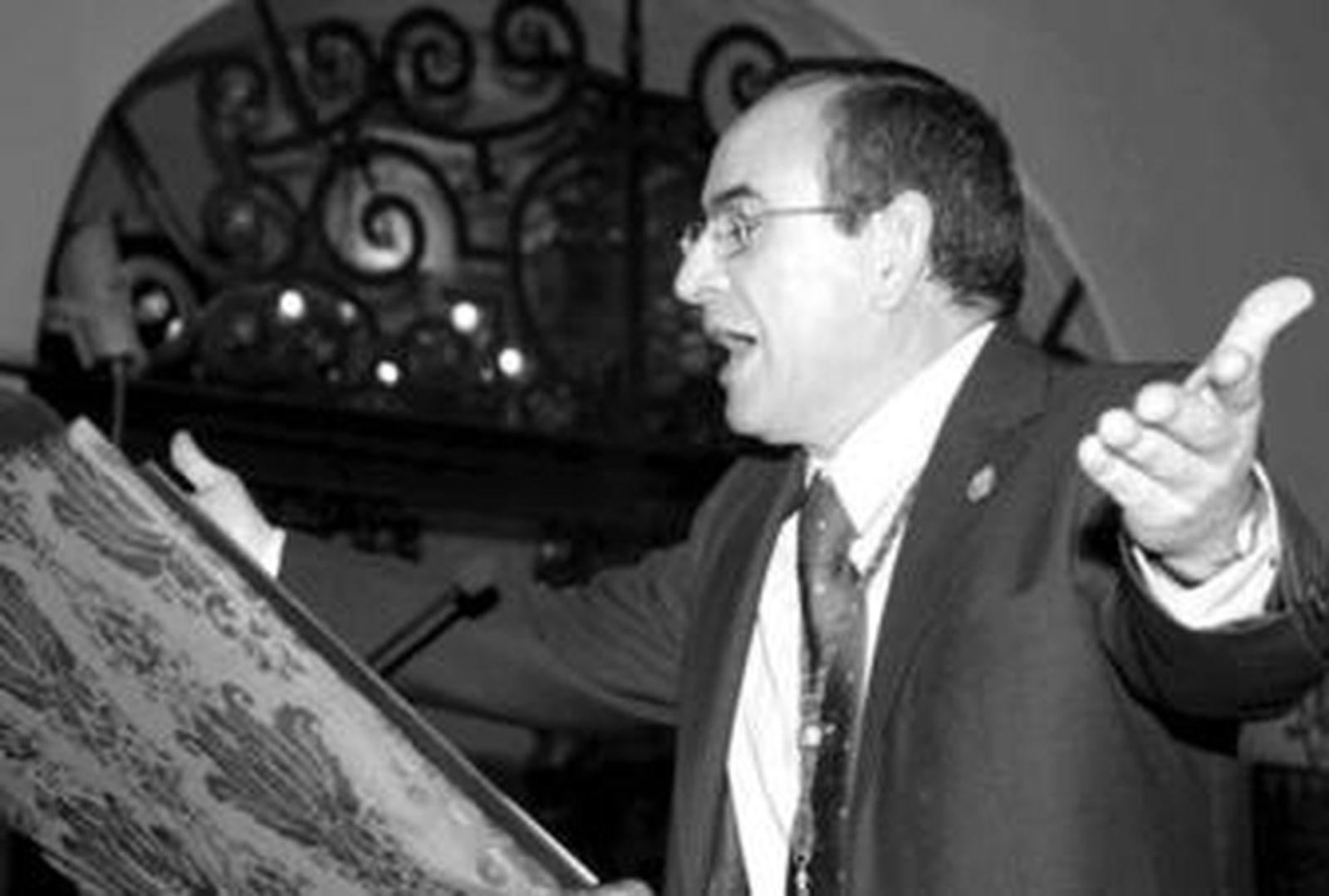 Jesús Palacios, en un encendido instante de su plática romera.