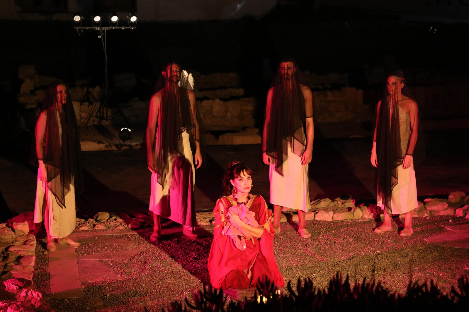 Un momento de la representación de 'Clitemnestra'.