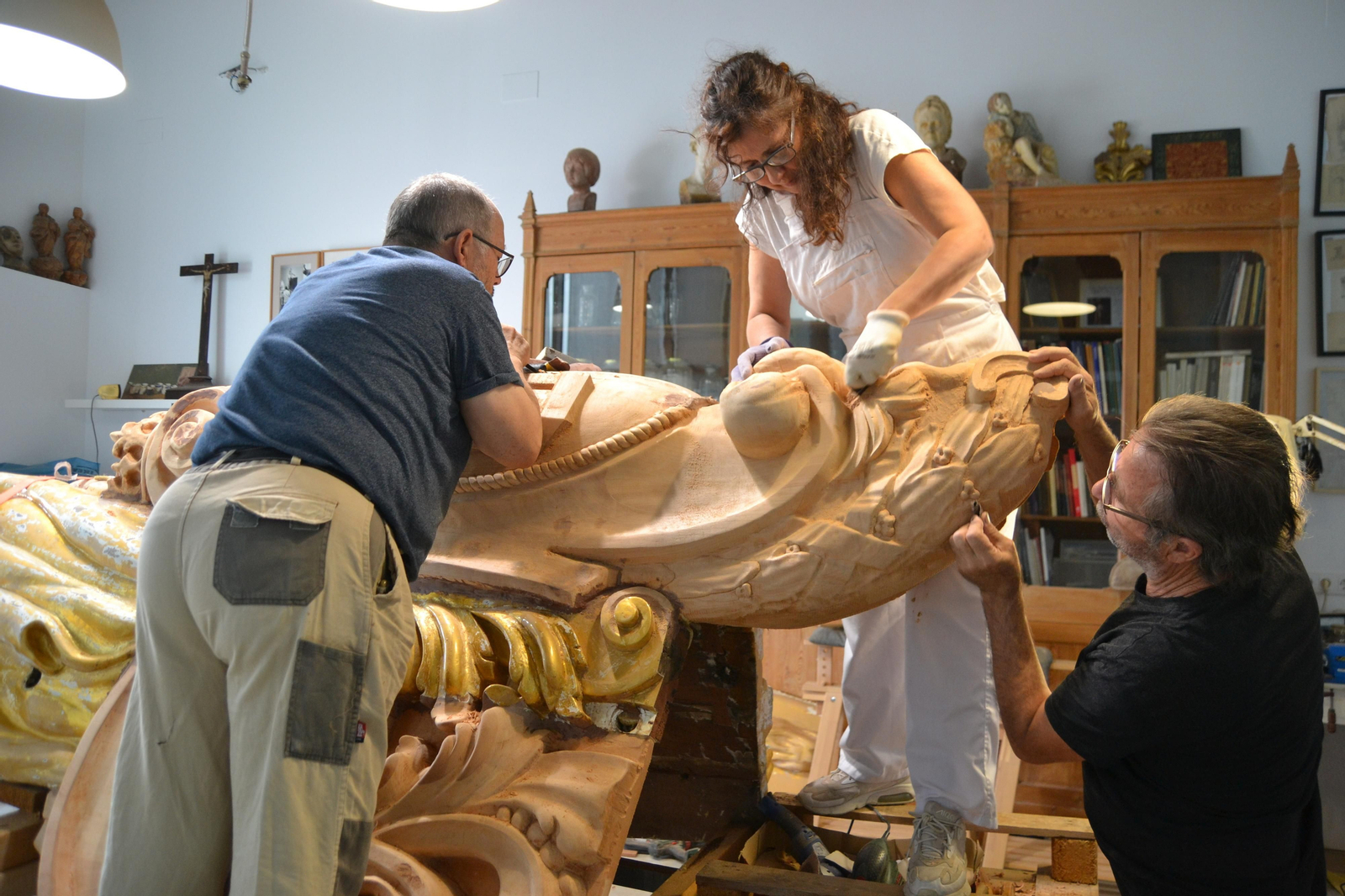 Así ha sido la restauración en Jerez de la diosa de Elcano