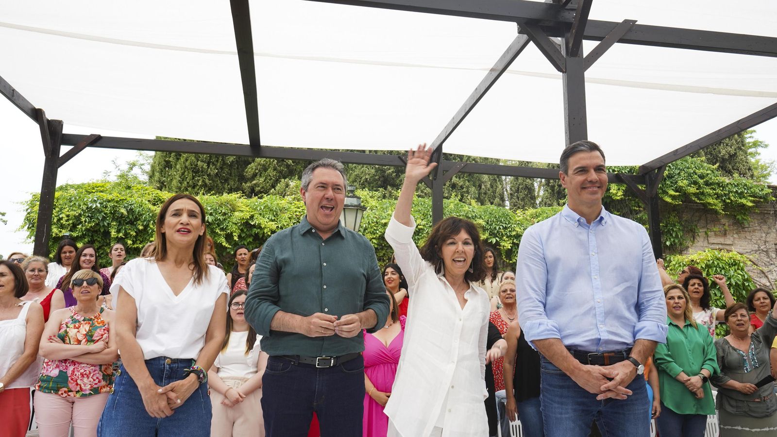 El acto de precampaña andaluza del PSOE en Granada.