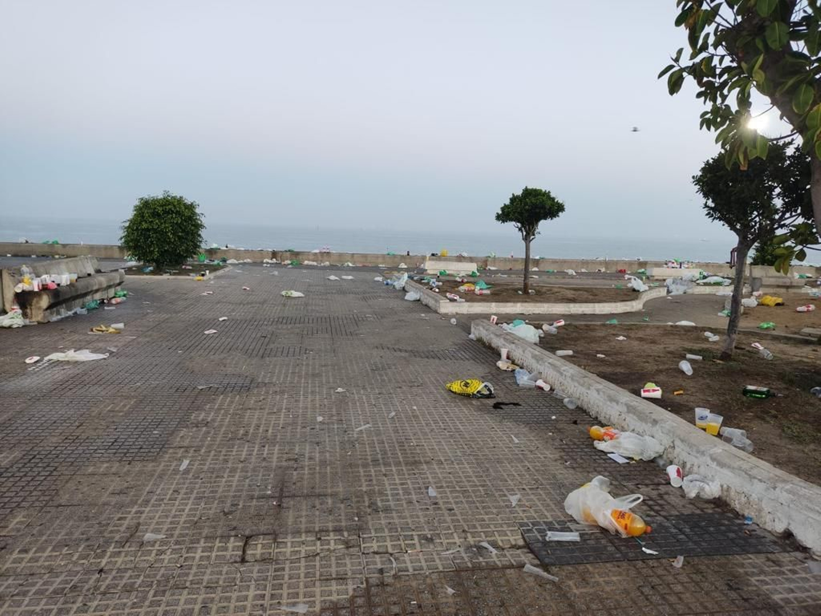 Así ha amanecido la Punta de San Felipe en Cádiz este 1 de noviembre