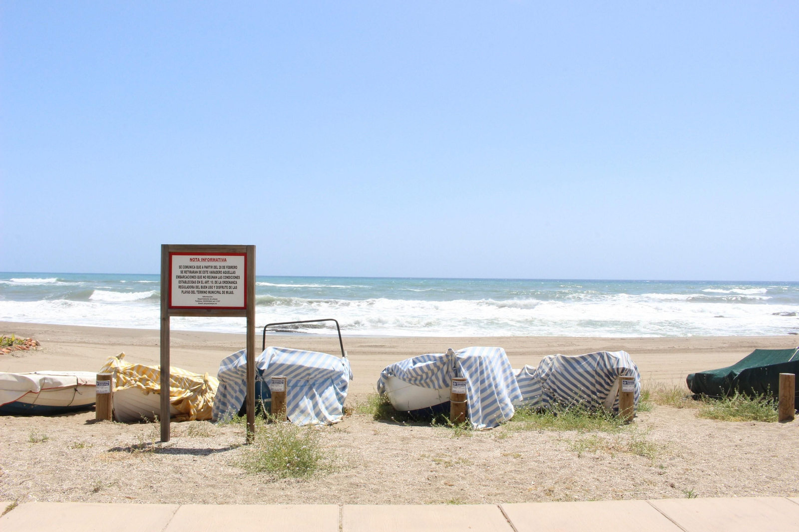La playa El Bombo, en Mijas, en el camino hacia la fase 2 de la desescalada