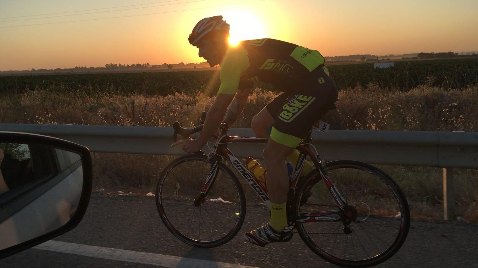 Ricardo Salomón en el sector dela bicicleta durante una prueba anterior