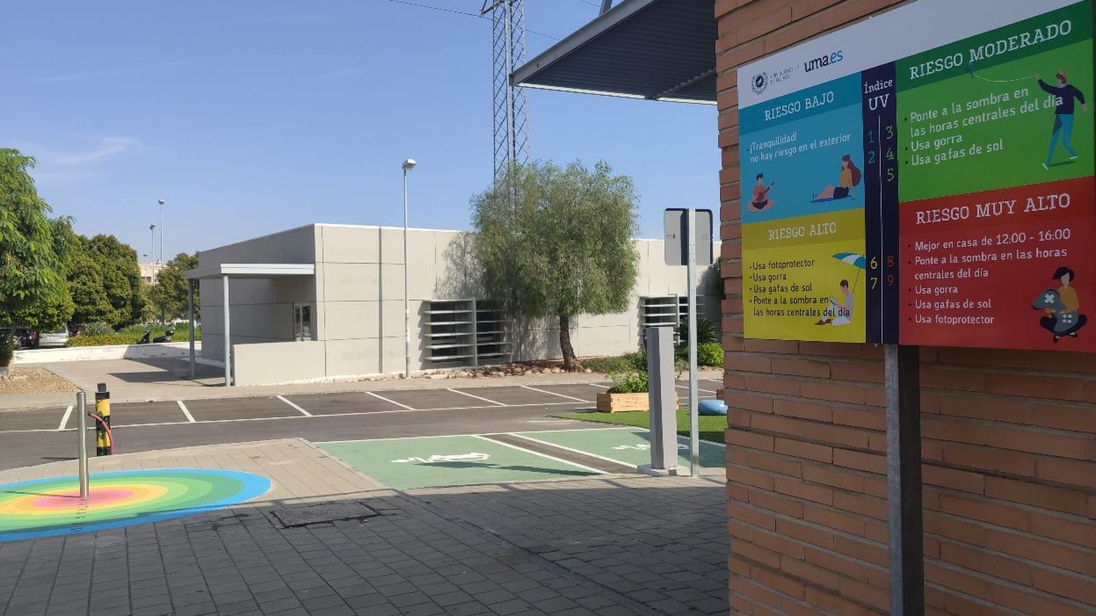 El panel informativo indica cómo actuar según la información del UVI-LISCO.