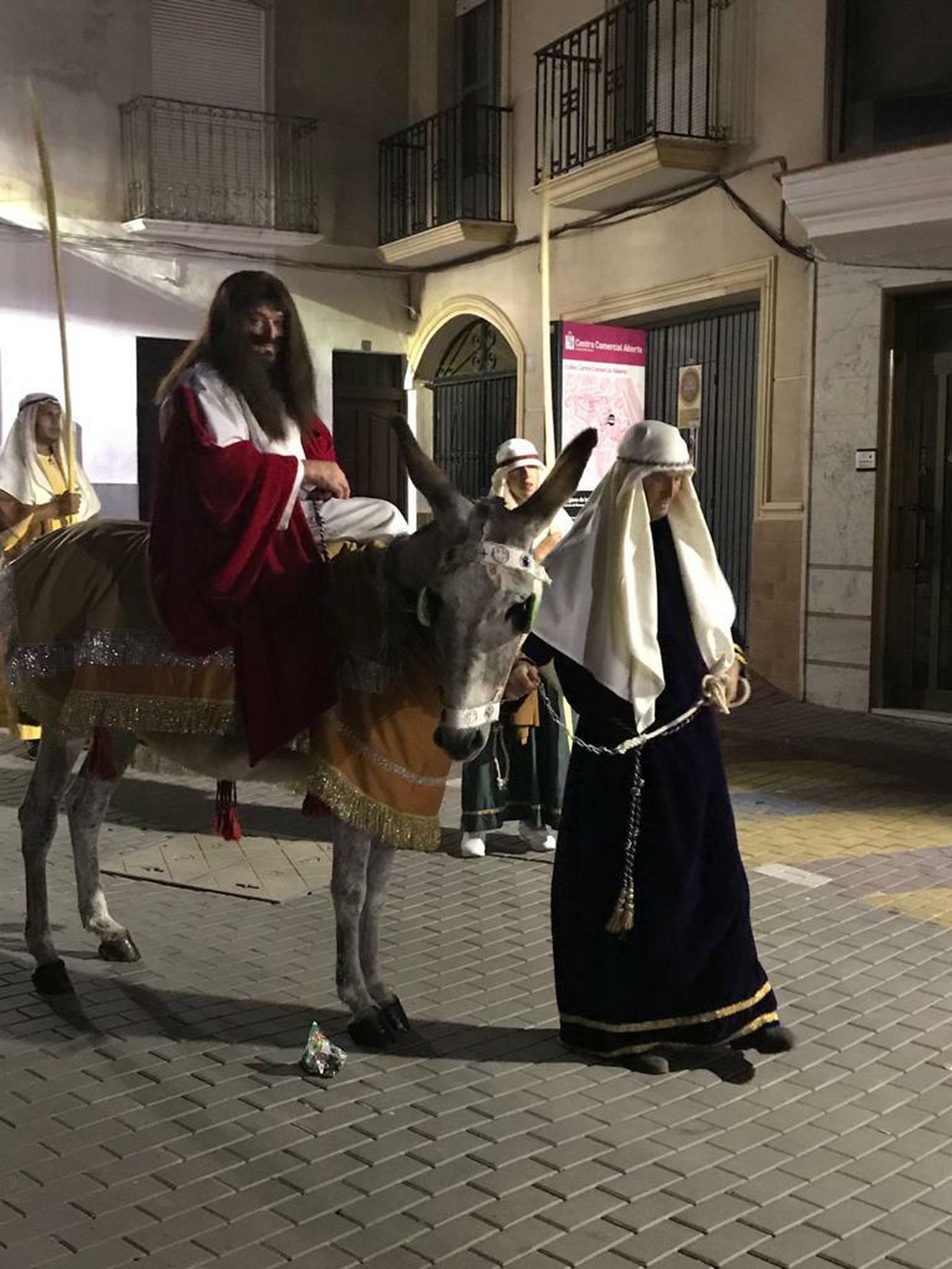 Paso viviente de La Borriquita en Cuevas del Almanzora.