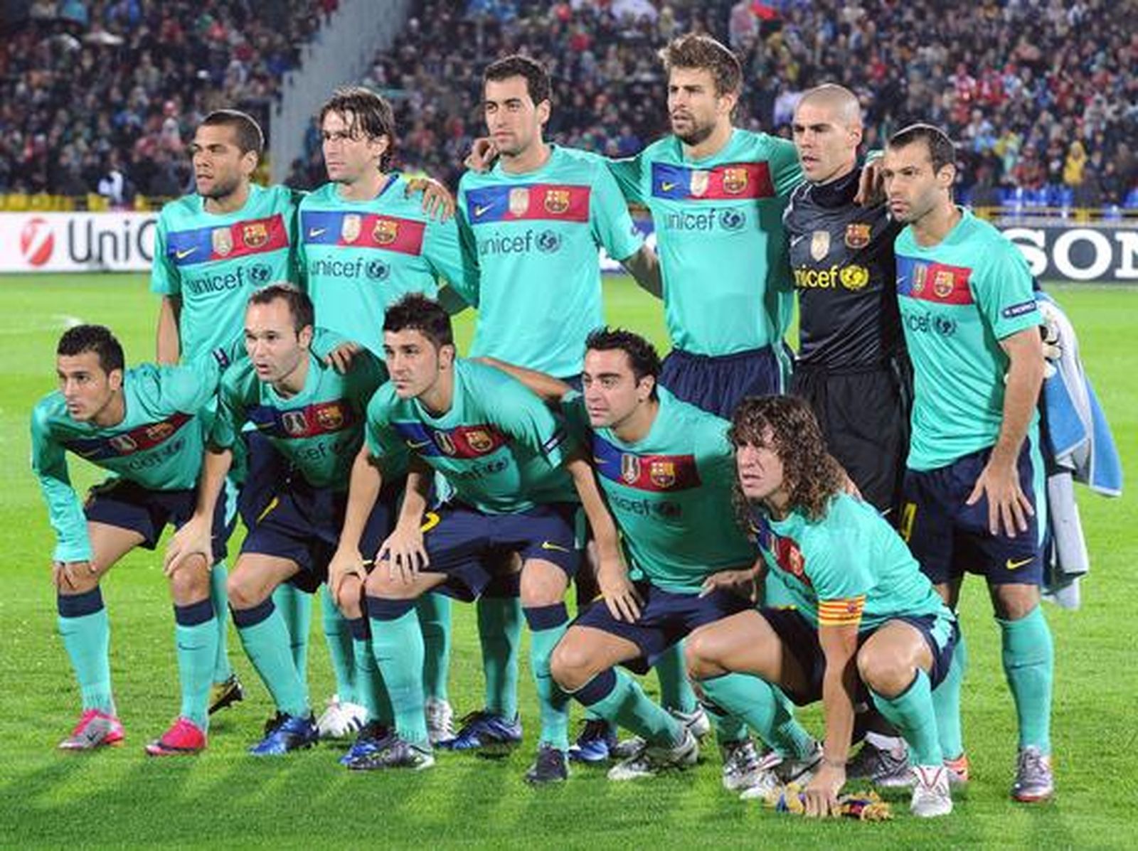 El Barcelona no puede pasar del empate en Rusia frente al Rubin. / AFP