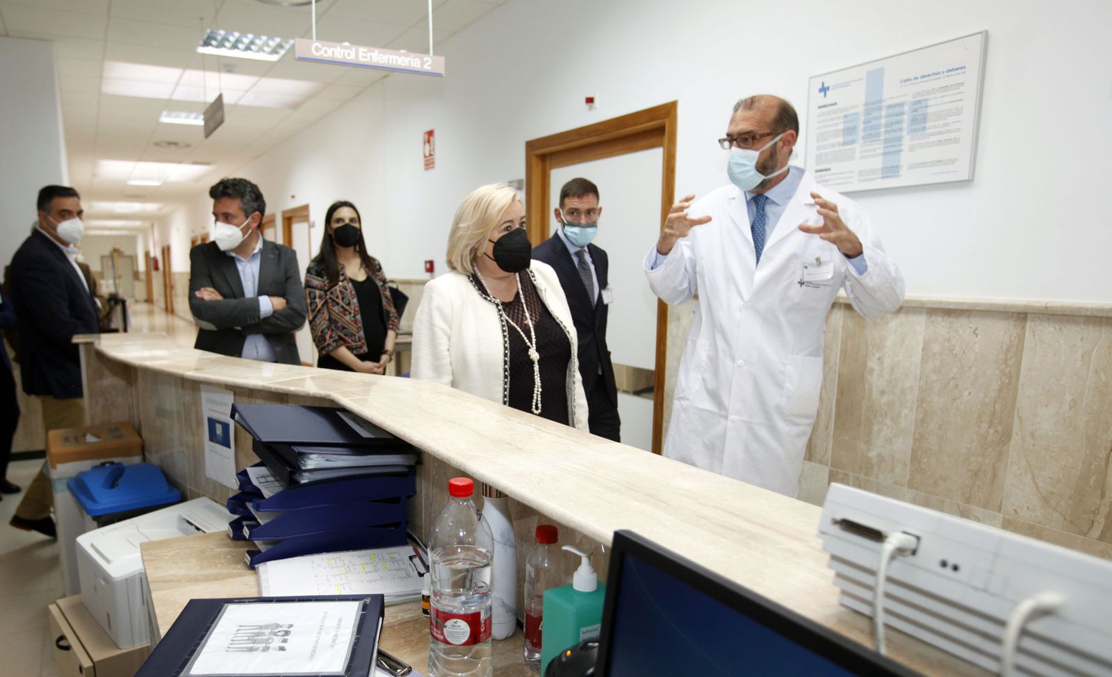 Manuela Caro durante un acto ayer en el Hospital Virgen de la Bella de Lepe
