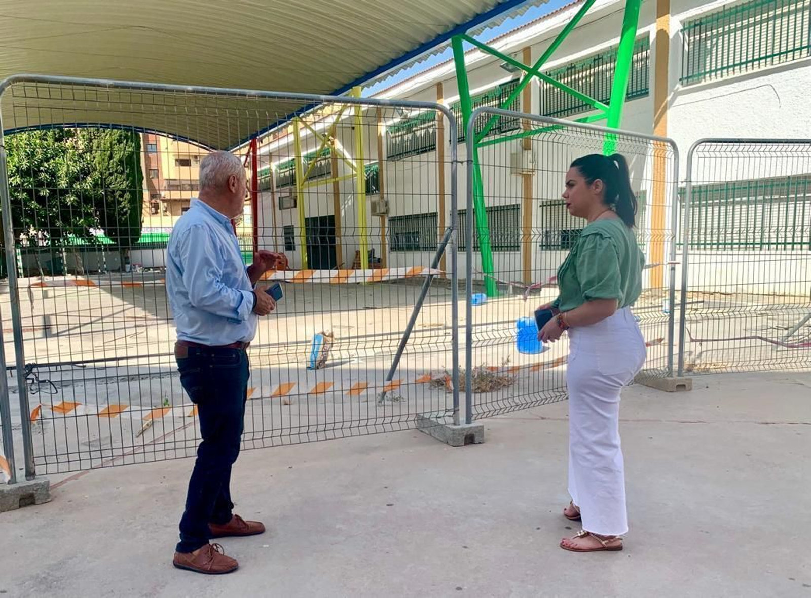 Vista de las reformas en el CEIP Andalucía, Vélez-Málaga