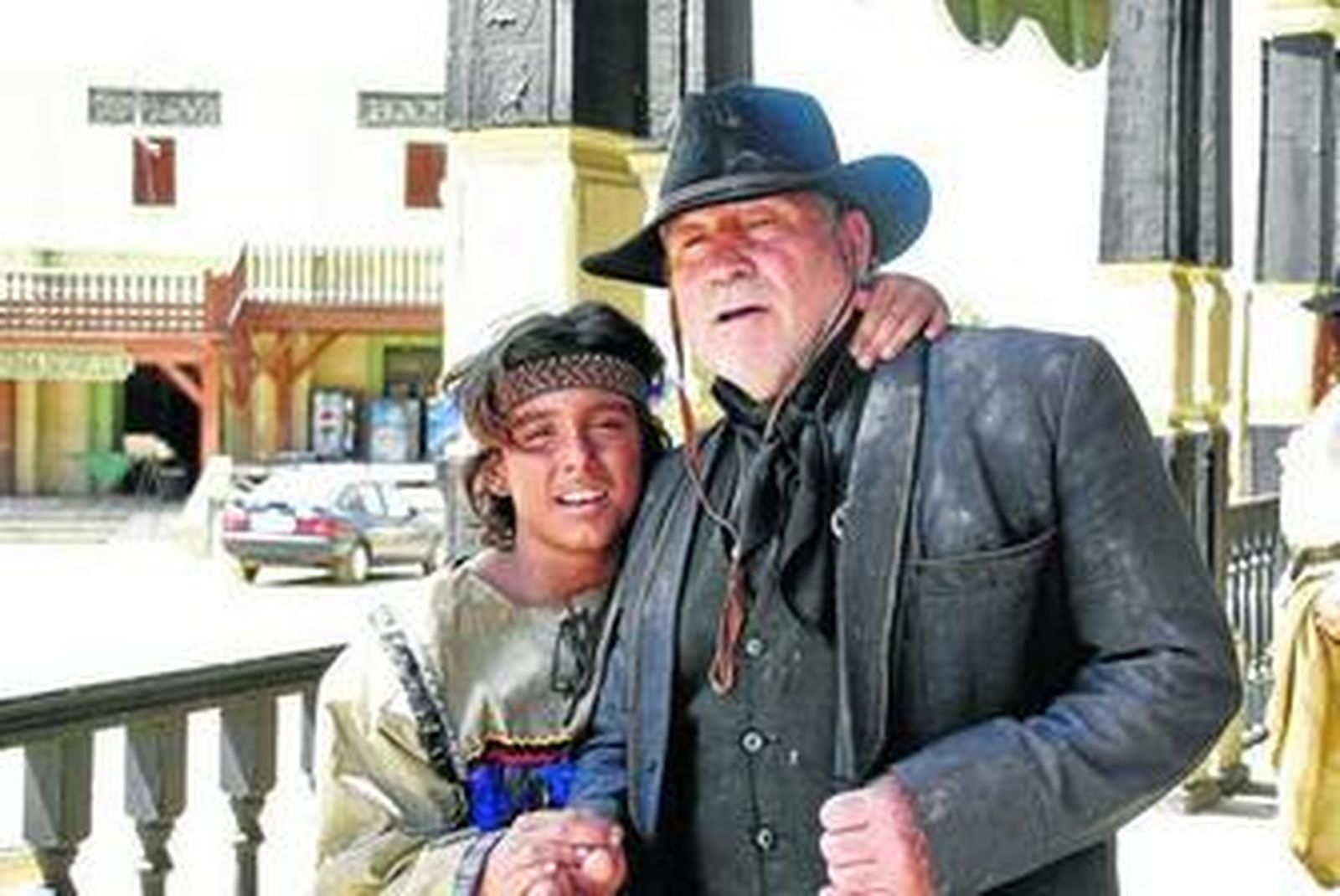 Barrilado con su nieto, protagonista de 'Un sueño de película'.