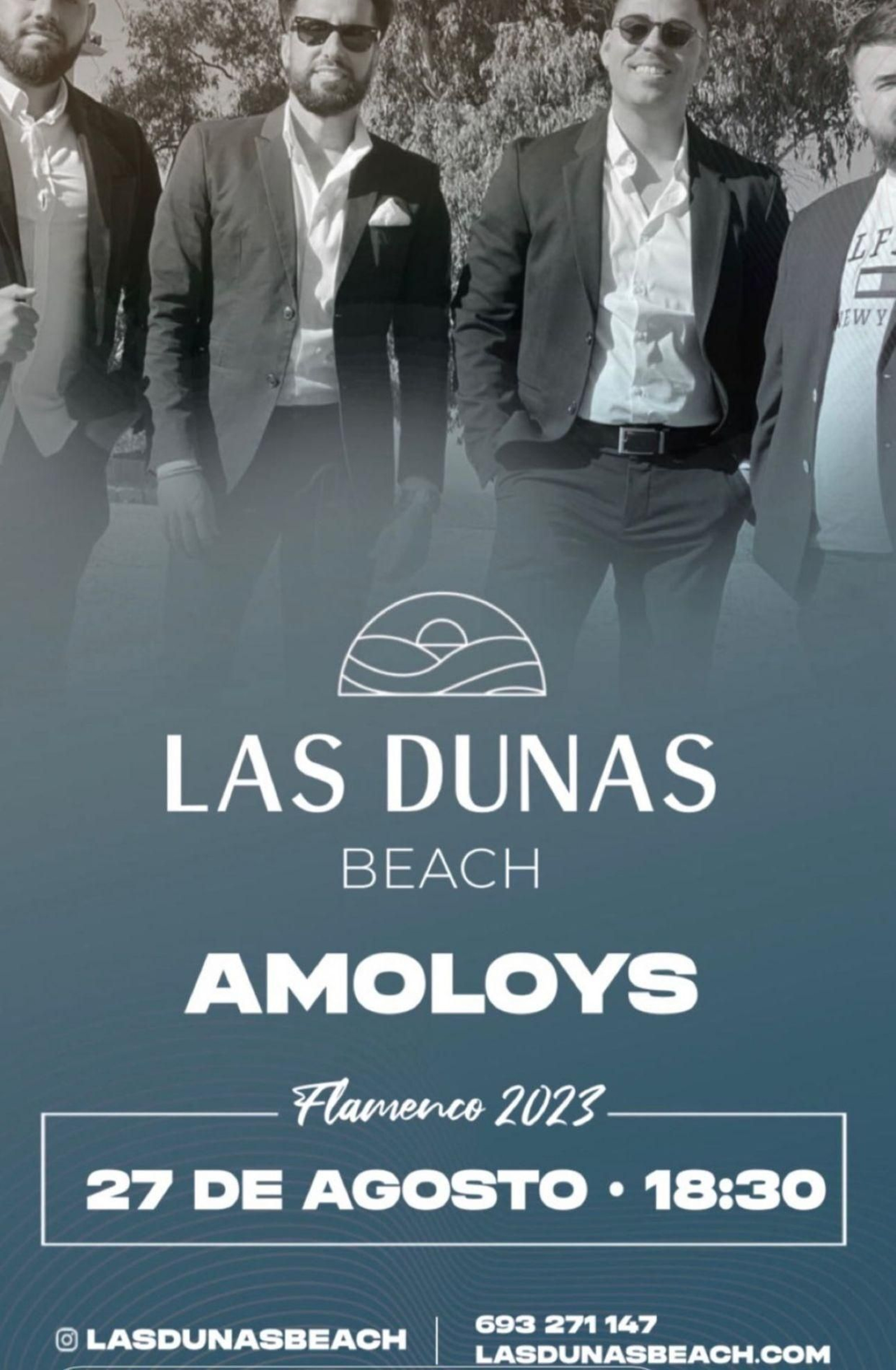 Amoloys, en el chiringuito Las Dunas Beach - Rota Actuaciones chiringuitos