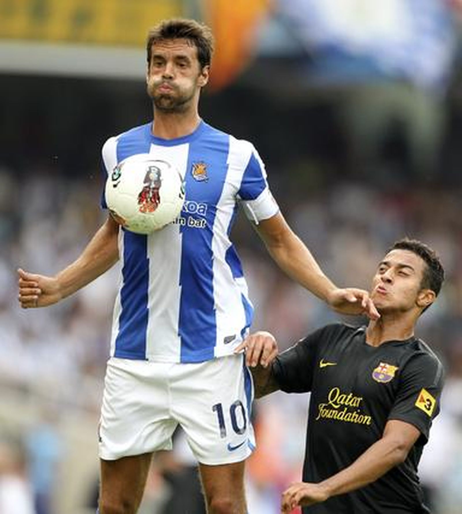 El Barcelona 'pincha' por primera vez en la temporada ante la Real Sociedad. / AFP