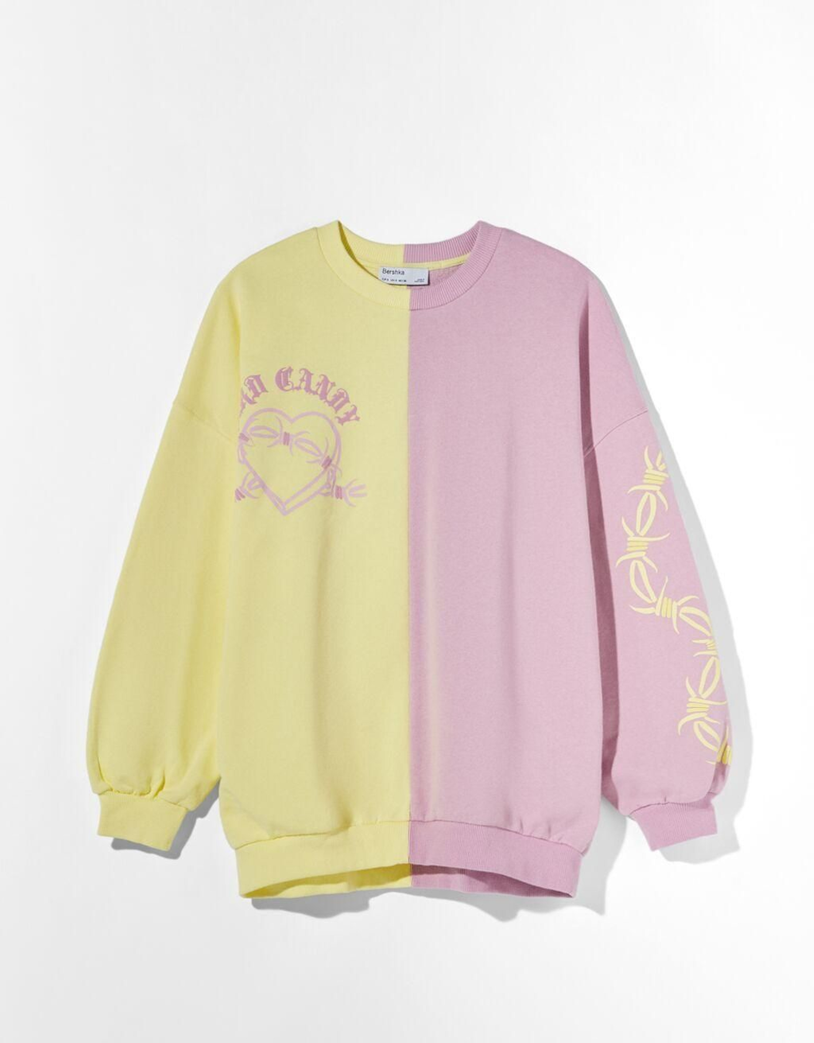 Sudadera bicolor de Bershka. Sudadera bicolor de Bershka.