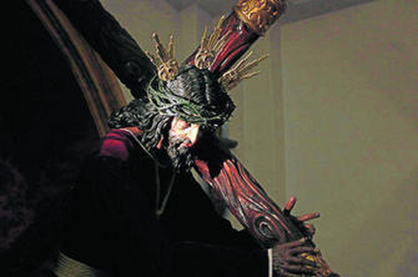 El Nazareno de Viñeros, en el interior de la iglesia de San Julián.